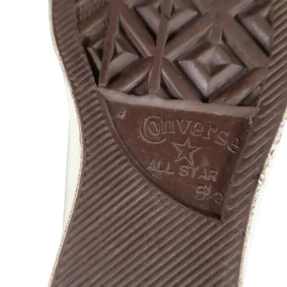 Converse USA Shoes Mens 5.5 Sneakers Chuck Taylor All Star Yellow Hi Top 80s 90s - Picture 4 of 15